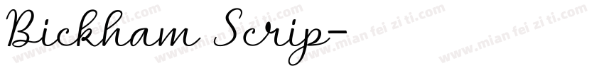 Bickham Scrip字体转换
